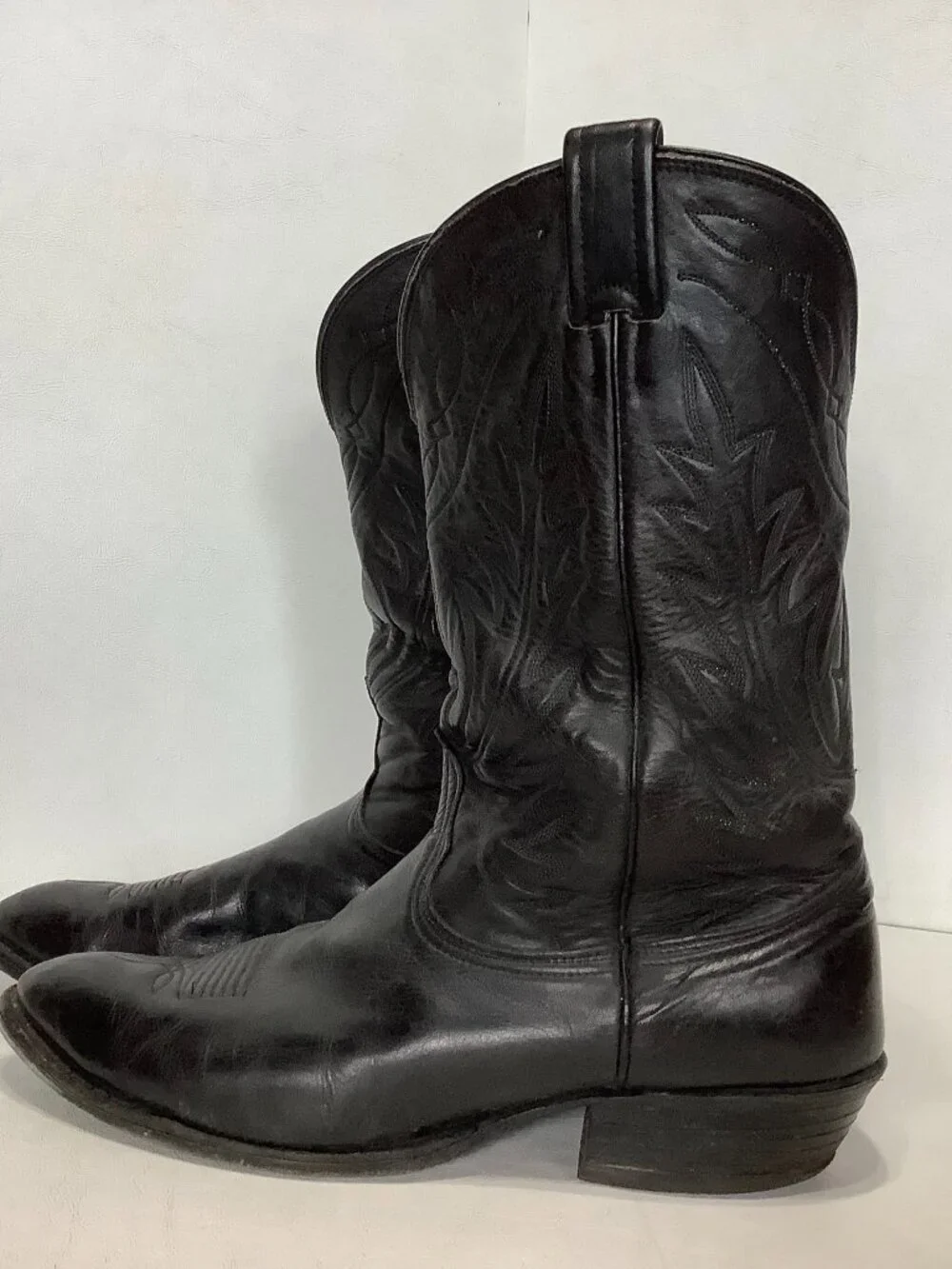Vintage Nocona Leather Boots N25436 #K017 Black